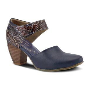 L'Artiste Spring Step Toolie Blue Leather Shoes